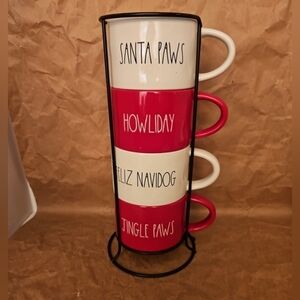 2021 Rae Dunn Mug Stack Christmas / Pet Lover